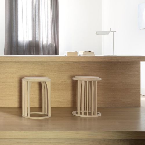 Tabouret contemporain - ANYWAY - True Design srl - en hêtre / en contreplaqué / avec piètement en bois massif