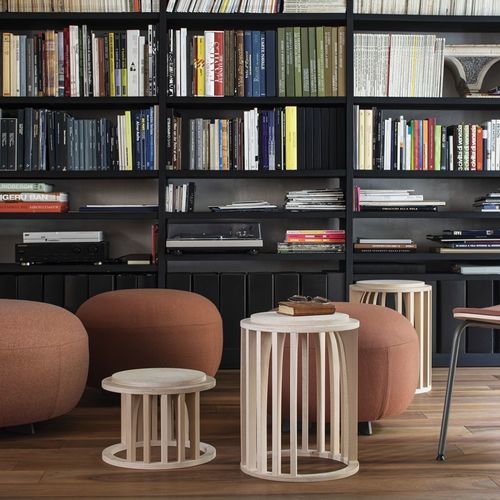 Tabouret contemporain - ANYWAY - True Design srl - en hêtre / en contreplaqué / en bois verni