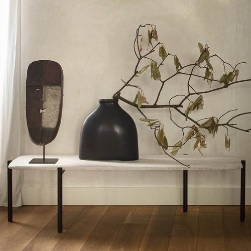 Table basse contemporaine - BLADE - True Design srl - en MDF / en marbre / avec piètement en acier