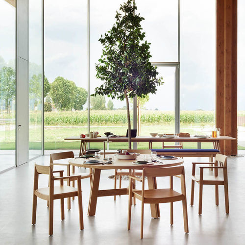 Table contemporaine - ZUEL - True Design srl - en acier / bois / en MDF