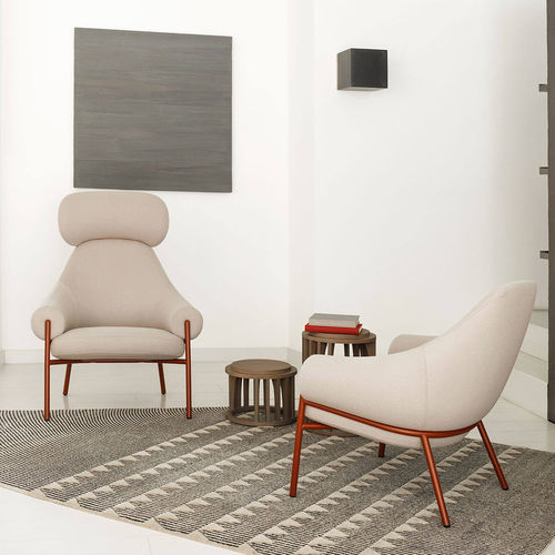 Fauteuil contemporain - FENDER - True Design srl - en mousse de polyuréthane / en bois / en acier