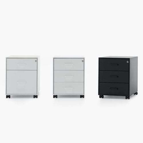 Caisson de bureau en acier - MYA - FANTIN SRL - à 3 tiroirs / à 2 tiroirs / à roulettes