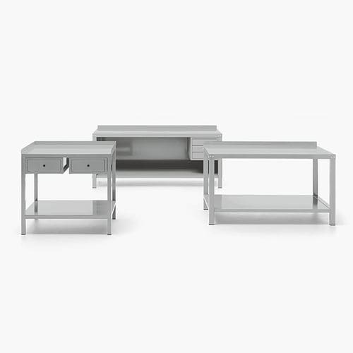 Table contemporaine - SET - FANTIN SRL - en acier inoxydable / en tôle / rectangulaire