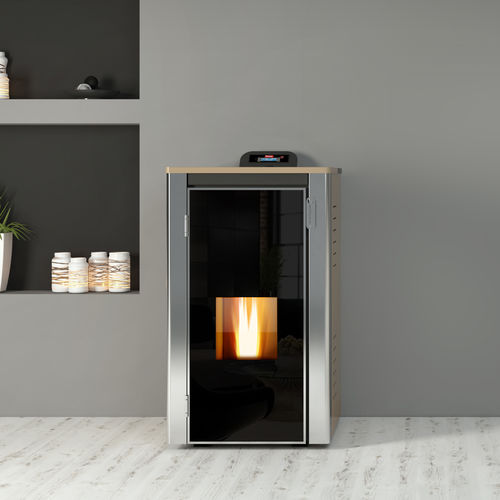 Poêle chaudière à granulés - FREEDOOM - IFYIL TERMO LTD STI - contemporain / en métal