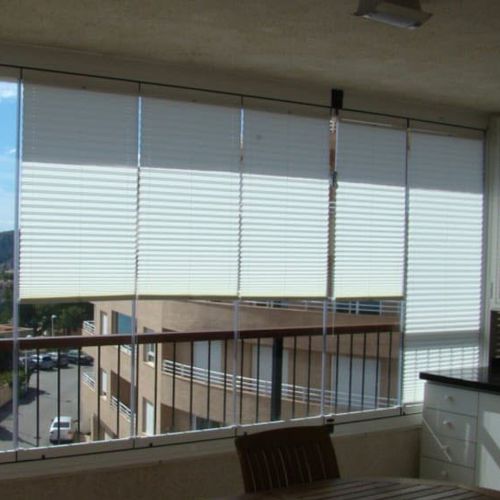 Store plissé - HABITAT SUN - C3 Systems SL - pour fenêtre / en tissu / pour protection solaire