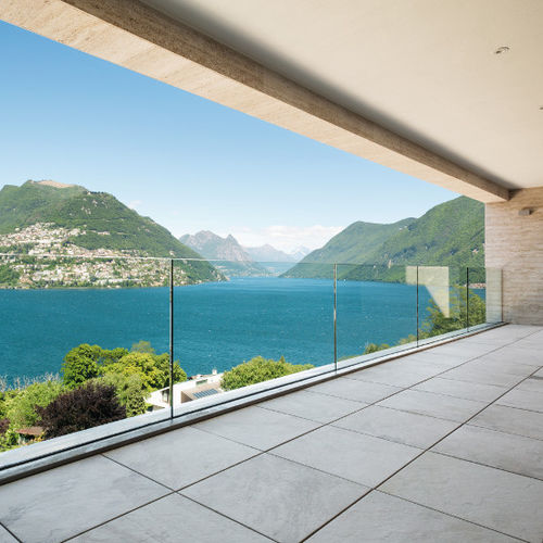 Garde-corps en aluminium - SEEGLASS PRO - C3 Systems SL - à panneaux en verre / d'extérieur / pour terrasse
