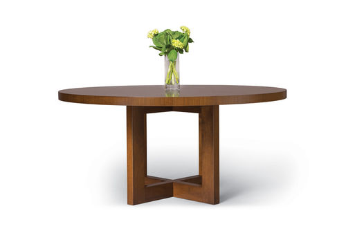 Table à manger contemporaine - POINTE - ALTURA - en noyer / ronde / à rallonge