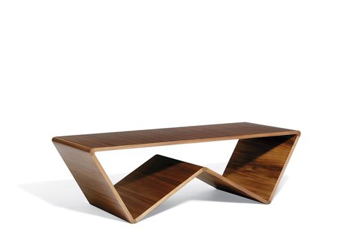 Table basse contemporaine - ZIG ZAG - ALTURA - en noyer / rectangulaire / résidentielle