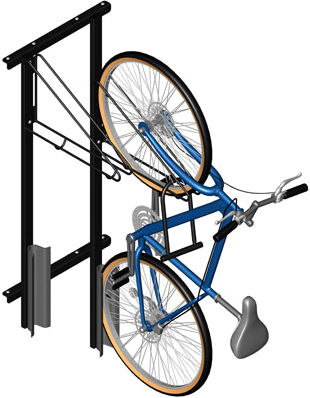 Range-vélo mural - WALLRACK™ : VERTICAL - CycleSafe - d'intérieur / en acier / professionnel