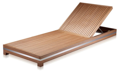 Méridienne contemporaine - BODONI - newtechwood - en bois / de jardin / dossier ajustable
