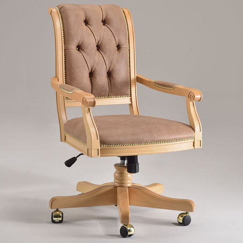 Fauteuil de bureau de style - WENDY - Veneta Sedie - en tissu / en bois / à hauteur réglable