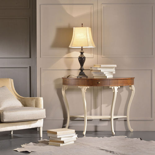 Console classique - AMBROSIA  - Veneta Sedie - en bois / demi-lune / avec tiroir