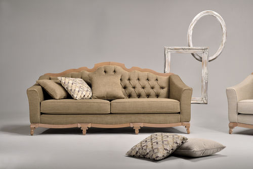 Canapé de style - CHARME - Veneta Sedie - avec accoudoirs / marron / en bois