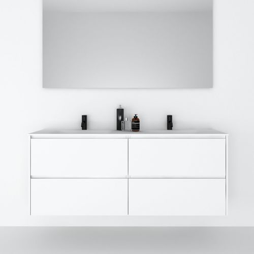 Meuble vasque double - 160 INT L 4C - CODIS - suspendu / en bois / contemporain