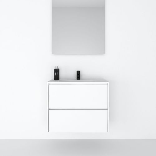 Meuble vasque suspendu - 80 INT L 2C - CODIS - en bois / contemporain / avec tiroirs