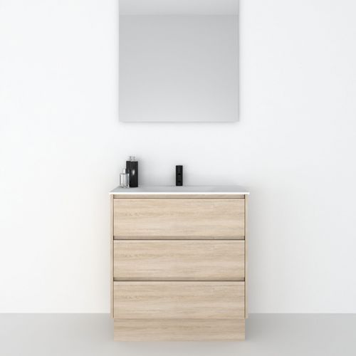 Meuble vasque à poser - 80 SUELO M 3C - CODIS - en bois / contemporain / avec tiroirs