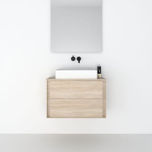 Meuble vasque suspendu - 80 SUSP SOBRE M 2C - CODIS - en bois / contemporain / avec tiroirs