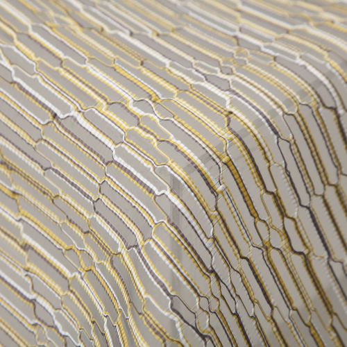 Tissu pour rideaux - KUBIC - Equipo DRT - à motif géométrique / polyester FR / en Trevira CS®