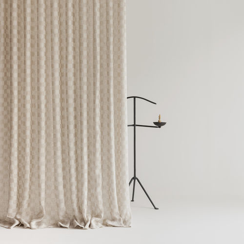 Tissu pour rideaux - Damero - Equipo DRT - à motif géométrique / à carreaux / en lin