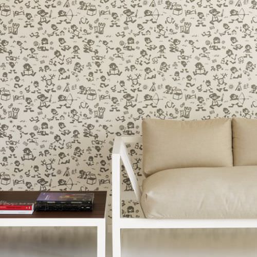 Papier peint design original - NIN - Equipo DRT - à motif / aspect papier peint / marron