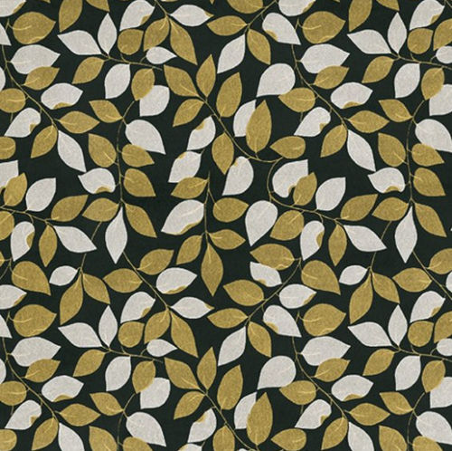 Papier peint classique - ALLEGRO - Equipo DRT - à motif floral / aspect tissu / gris