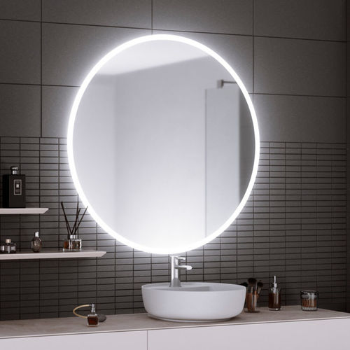 Miroir de salle de bain mural - NARCISSE - DECOTEC - contemporain / rond / blanc