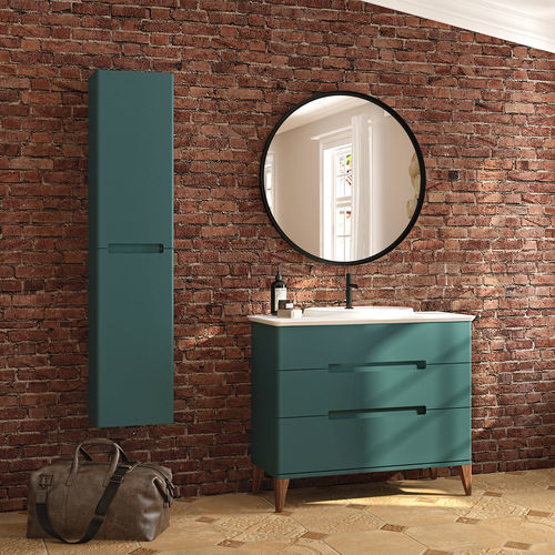 Meuble vasque double - RESONANCE - DECOTEC - suspendu / à poser / en frêne