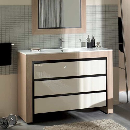 Meuble vasque double - VEND&Ocirc;ME - DECOTEC - suspendu / en Solid Surface / contemporain