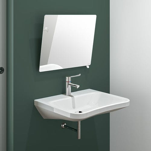 Miroir de salle de bain mural - 510202 series - DELABIE - pour sanitaire public / contemporain / rectangulaire