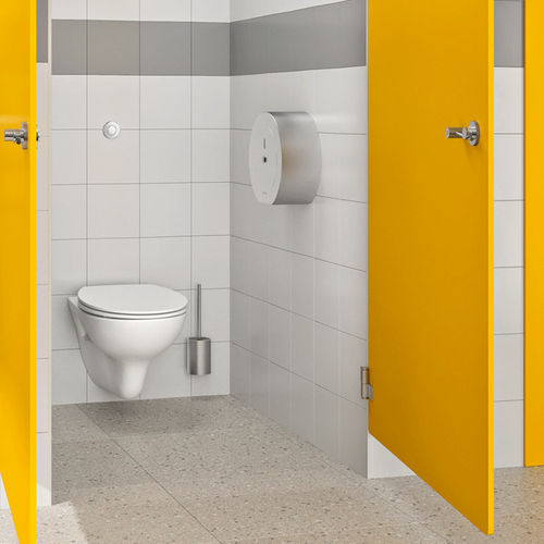 Distributeur de papier toilette mural - 510910 series - DELABIE - en acier inoxydable / noir / pour sanitaire public