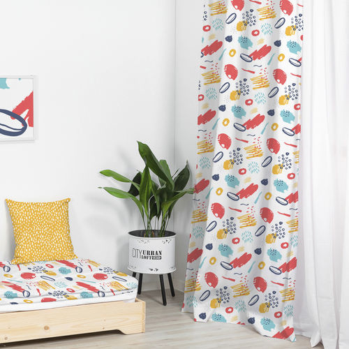 Tissu d'ameublement - TENDER  - COMERSAN, S.A - pour rideaux / à motif / en polyester