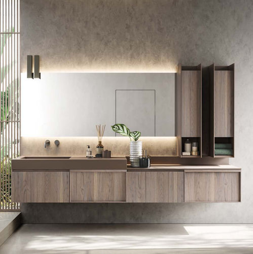 Meuble vasque multiple - 12 - novello - suspendu / en HPL / contemporain