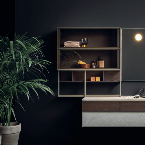 Meuble vasque double - SAN MARCO - novello - suspendu / en bois / en métal