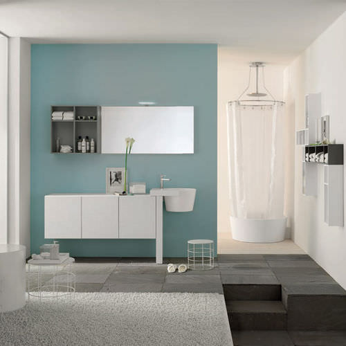 Meuble vasque suspendu - C07 - novello - en bois / contemporain / sans porte
