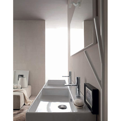 Meuble vasque double - G03 - novello - suspendu / en bois / contemporain