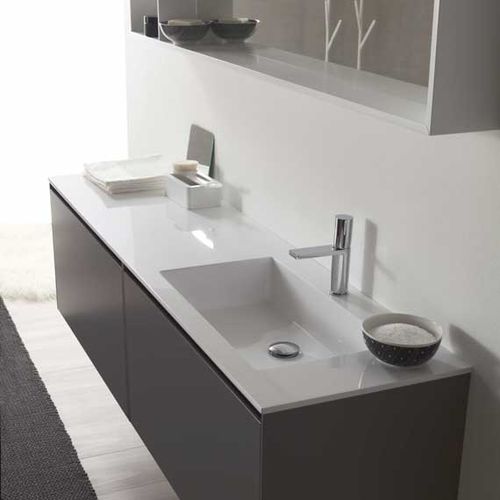 Meuble vasque suspendu - G08 - novello - en bois / en HPL / contemporain