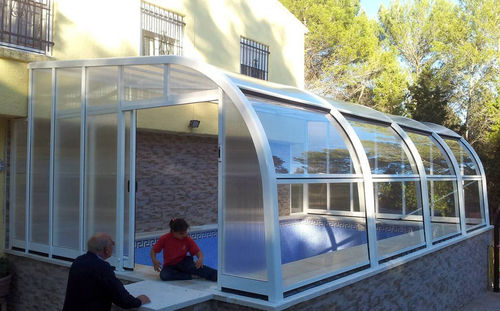 Abri de piscine haut - TABARCA  - abrisol - fixe / d'aluminium / en polycarbonate
