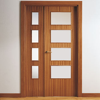 Porte d'intérieur - 55 SERIES - MARCOS MARTINEZ MINGUELA - en bois / battante / vitrée