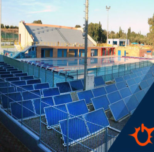 Panneau solaire thermique plan - Sole - pour chauffage de piscine / sélectif