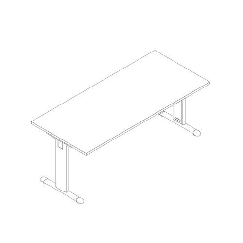 Bureau sur pied - D5102GD - TECNOTELAI - contemporain / aluminium / en acier peint