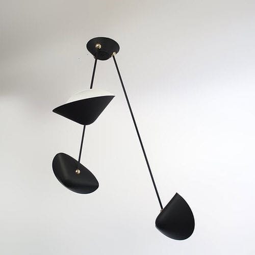 Plafonnier contemporain - SUS3 - atelier moderniste - en aluminium / en laiton / halogène