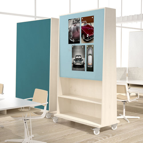 Cloison séparatrice amovible - NOMADE  - iwoodlove - modulaire / en bois / en tissu