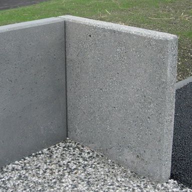 Mur de soutènement en béton armé - L - ALKERN - modulaire / préfabriqué / pour clôture de jardin