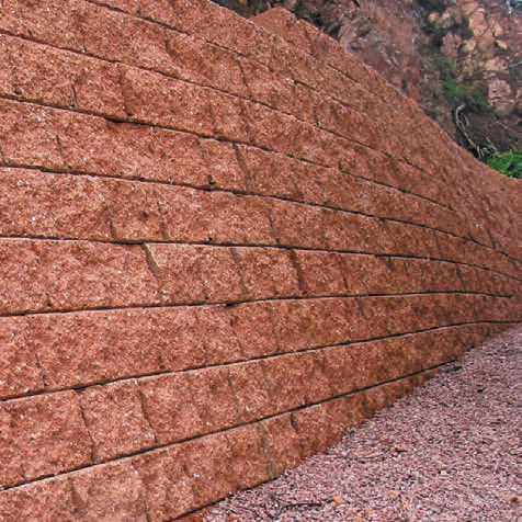 Mur de soutènement en béton - FORTIN - ALKERN - préfabriqué / pour clôture de jardin / finition pierre