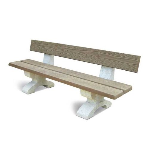 Banc public classique - PARC - ALKERN - en béton / avec dossier