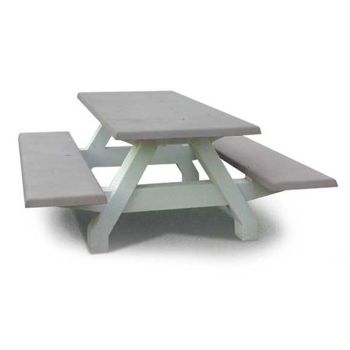 Table de pique-nique contemporaine - ACCUEIL - ALKERN - en béton / avec piètement en béton / rectangulaire