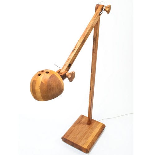 Lampe sur pied - KAKA D - Abadoc - en bois / contemporaine / d'intérieur