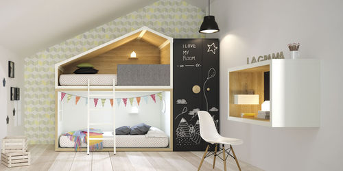 Chambre d'enfant blanche - COTTAGE COMPOSITION - Lagrama - en bois / mixte