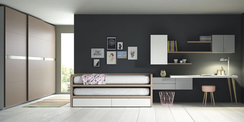 Chambre d'enfant grise - BRUSELAS - Lagrama - en bois / mixte