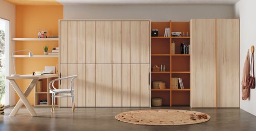 Armoire contemporaine - SAO PAULO - Lagrama - en bois / à portes coulissantes / pour enfant